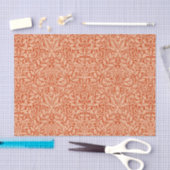Art Nouveau Floral Damask, Mandarin Oranje Tissuepapier (Craft)