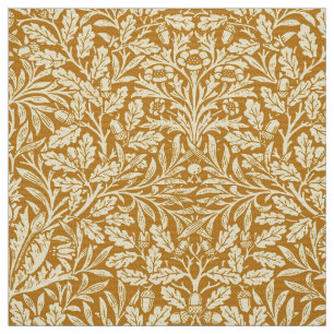 Art Nouveau Floral Damask, Mustard Yellow en Gold Stof