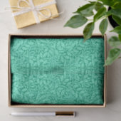 Art Nouveau Floral Damask, Turquoise en Aqua Tissuepapier (Geschenk)