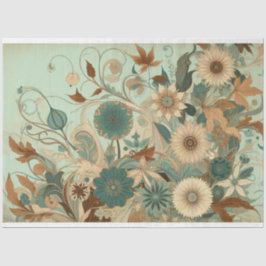 Art Nouveau Floral Decoupage Tissue Paper Tissuepapier