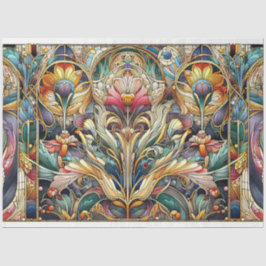 Art Nouveau Floral Decoupage Tissue Paper Tissuepapier