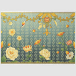 Art Nouveau Floral Decoupage Tissue Paper Tissuepapier