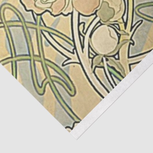 Art Nouveau Floral Decouting Paper Tissuepapier (Detail)