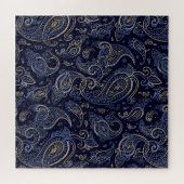 Art Nouveau Floral Denim Design Legpuzzel (Horizontaal)