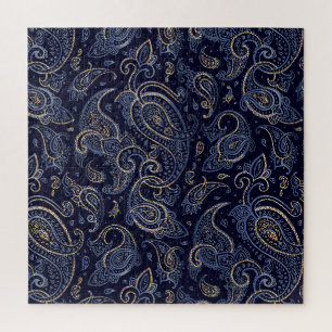 Art Nouveau Floral Denim Design Legpuzzel