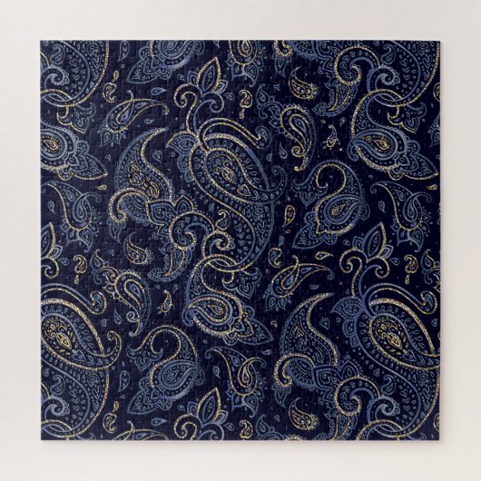 Art Nouveau Floral Denim Design Legpuzzel (Verticaal)