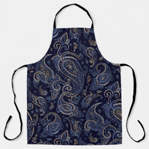 Art Nouveau Floral Denim Design Schort
