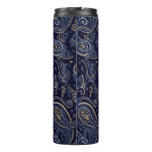 Art Nouveau Floral Denim Design Thermosbeker (Achterkant)