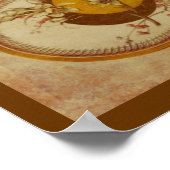 Art Nouveau Floral Design Aged Poster (Hoek)