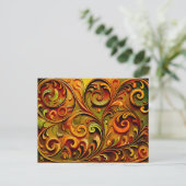 Art Nouveau floral design  Briefkaart (Staand voorkant)