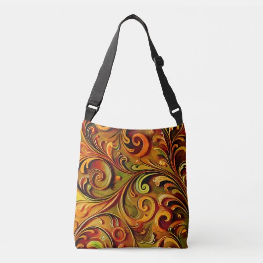 Art Nouveau floral design  Crossbody Tas (Voorkant)