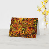 Art Nouveau floral design  Kaart (Gele Bloem)