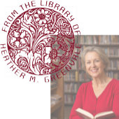 Art Nouveau Floral Design Personalized Bookplate R Rubberstempel