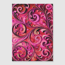 Art Nouveau floral design Rusty Rose