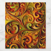 Art Nouveau floral design  Wijn Etiket (Enkel label)