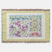 Art nouveau floral distel bloem art verneuil deken (Voorkant)