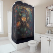 Art Nouveau Floral Douchegordijn (In situ)