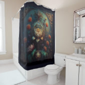 Art Nouveau Floral Douchegordijn (In situ)