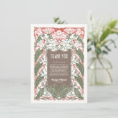 Art Nouveau Floral Elegance 2 Bedankkaart (Staand voorkant)