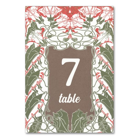 Art Nouveau Floral Elegance 2 Kaart (Voorkant)