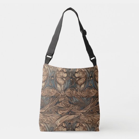 Art Nouveau Floral elegant Crossbody Tas (Voorkant)