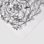 Art Nouveau Floral Flourish Drawing Decoupage Tissuepapier (Detail)