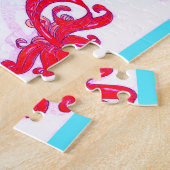 Art nouveau floral flower verneuil legpuzzel (Zijkant)