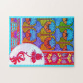 Art nouveau floral flower verneuil legpuzzel (Horizontaal)