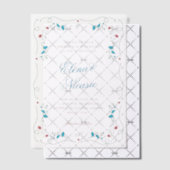 Art Nouveau Floral Frame Wedding Vellum Overlay Vellum Uitnodigingen (Offset (Uitnodiging))
