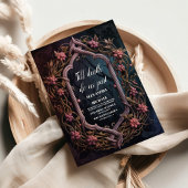 Art Nouveau Floral Gothic Halloween Huwelijk Kaart