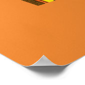 Art nouveau floral gourd elegant herfst  poster (Hoek)