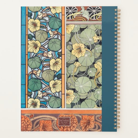  Art Nouveau Floral Grote Planner (Achterkant)