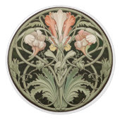 Art Nouveau Floral Keramische Knop (Voorkant)