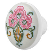 Art Nouveau Floral Keramische Knop (Rechts)