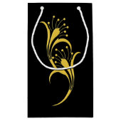 Art Nouveau Floral Klein Cadeauzakje (Achterkant)