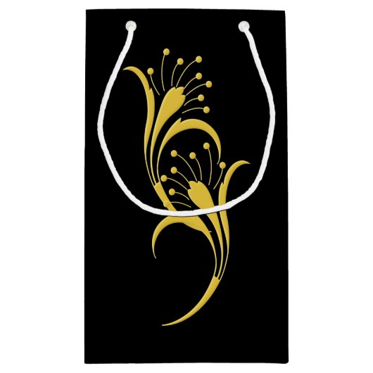 Art Nouveau Floral Klein Cadeauzakje (Achterkant)