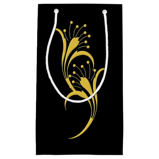 Art Nouveau Floral Klein Cadeauzakje (Voorkant)