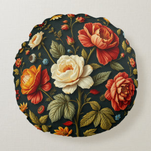 Art Nouveau Floral - Leef het leven in volle bloei Rond Kussen