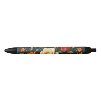 Art Nouveau Floral - Leef het leven in volle bloei Zwarte Inkt Pen