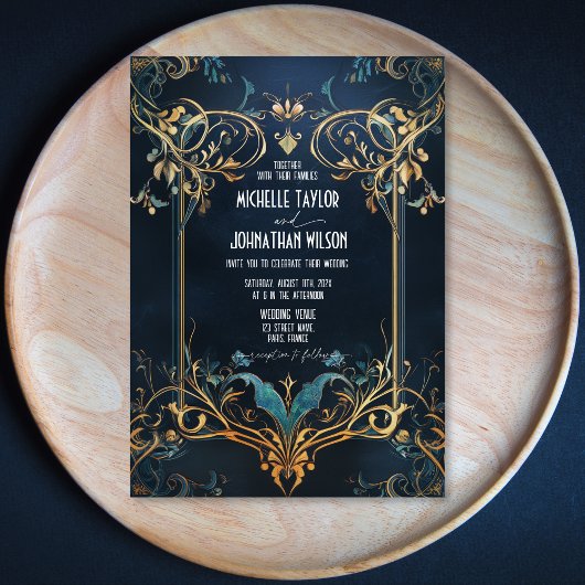  Art Nouveau Floral Lijst Alfonse Mucha Kaart