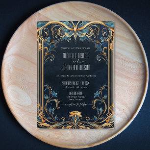 Art Nouveau Floral Lijst Alfonse Mucha Kaart