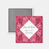 Art Nouveau Floral Magnet om "de Datum te bewaren! (Voorkant / Achterkant)