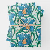 Art Nouveau Floral Majolica Pattern Inpakpapier Vel (In situ)