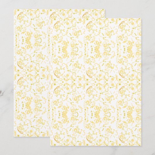 Art Nouveau Floral – Mandala Paisley Poster Art Save The Date (Voorkant / Achterkant)