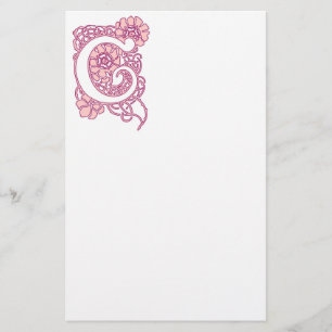 Art Nouveau Floral Monogram C Briefpapier