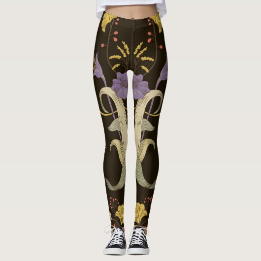 Art Nouveau Floral:  motief Leggings (Voorkant)