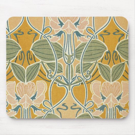 Art Nouveau Floral Muismat (Voorkant)