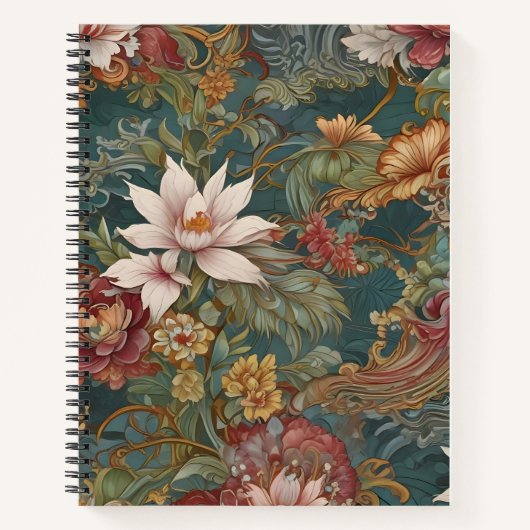Art Nouveau Floral Notitieboek (Voorkant)
