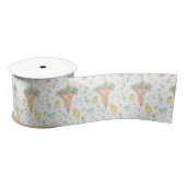 Art Nouveau Floral Parasol en Spring Chicks Satijnen Lint (Spoel)