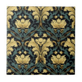 Art Nouveau Floral Pattern Tegeltje (Voorkant)